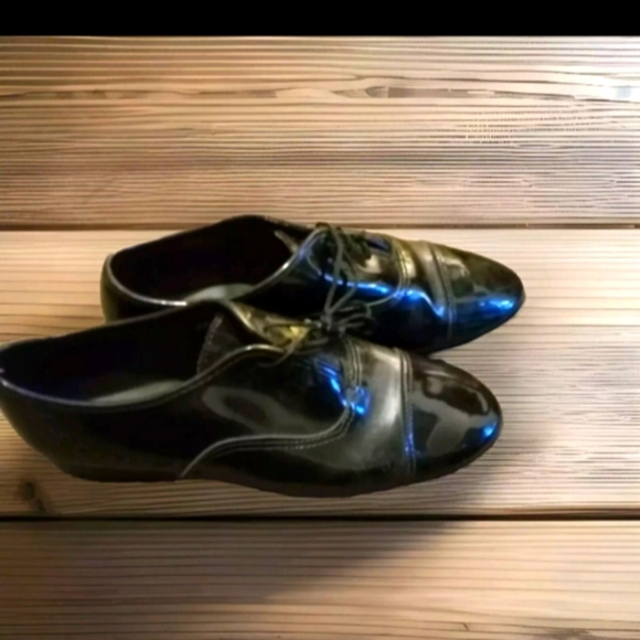 Men's Tuxedo Shoes Mens 9.5 Special Occasions Wedding Prom Glossed Patent Leathe - Picture 2 of 3